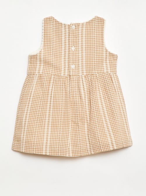 Abito vichy in garza di cotone - Kiabi