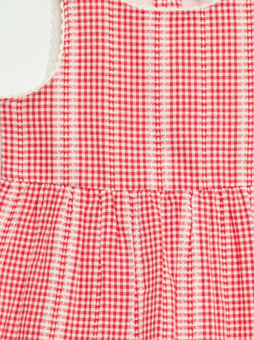 Abito vichy in garza di cotone - Kiabi
