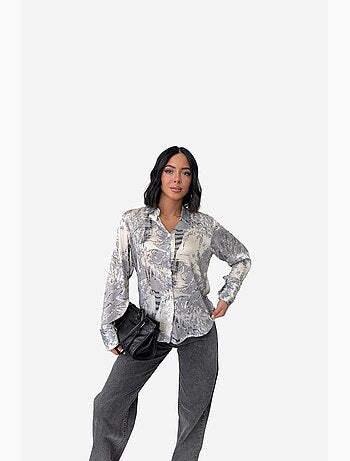 Abstract print buttoned shirt my fashion