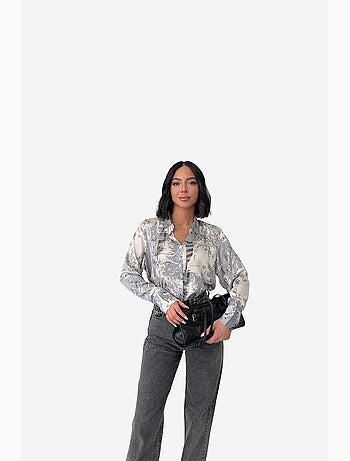 Abstract print buttoned shirt my fashion
