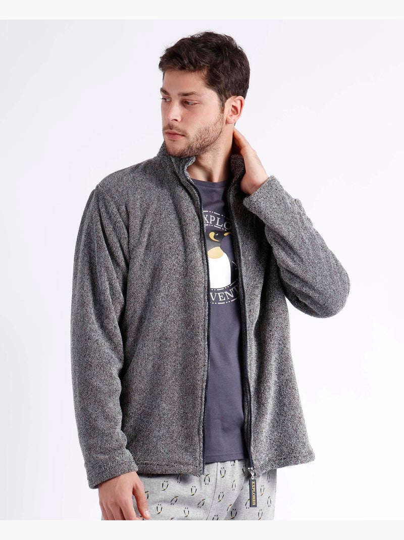 Accappatoio a maniche lunghe da uomo ADMAS Warm Explorer Grigio - Kiabi