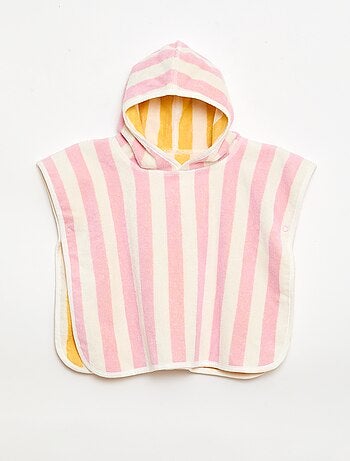 Poncho da bagno reversibile in spugna