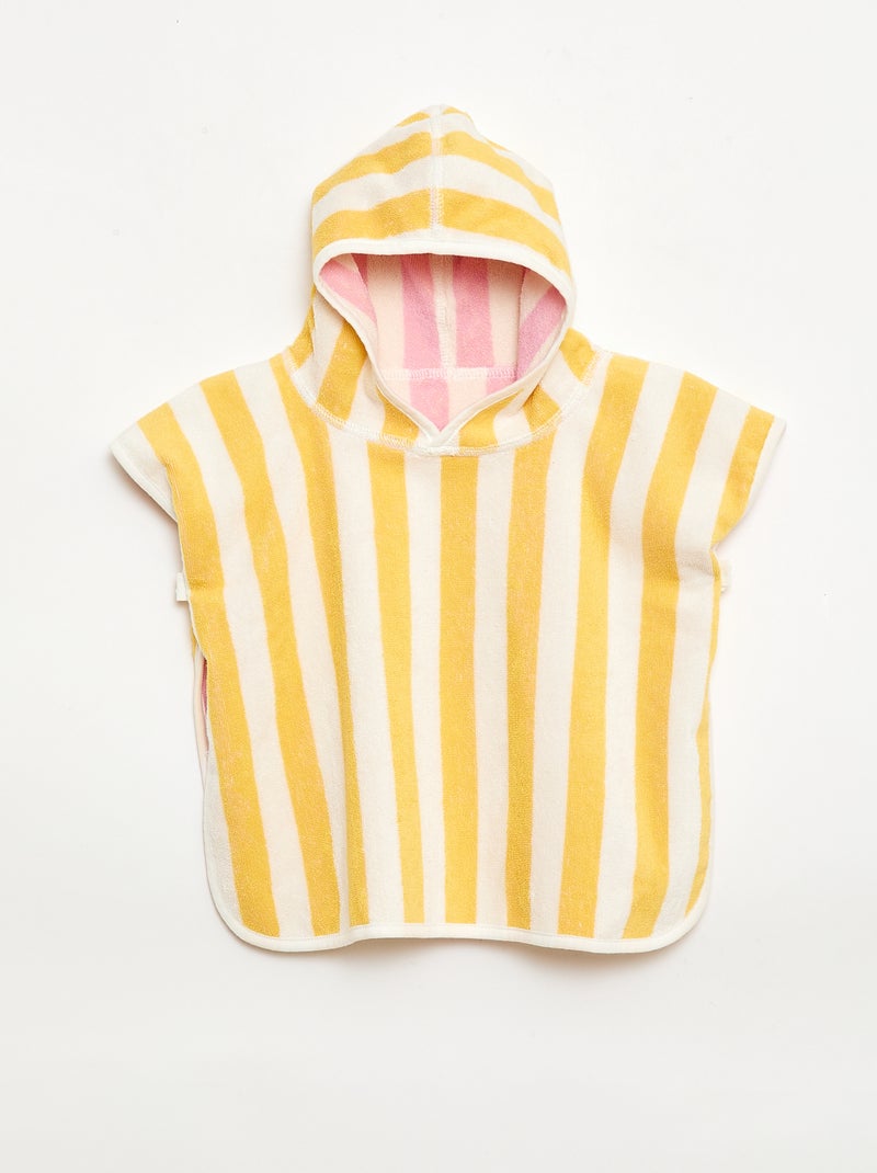 Accappatoio a poncho reversibile in spugna Rosa - Kiabi