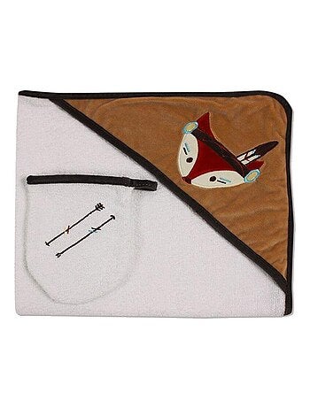 Accappatoio + asciugamano "INDIANO" Les Chatounets