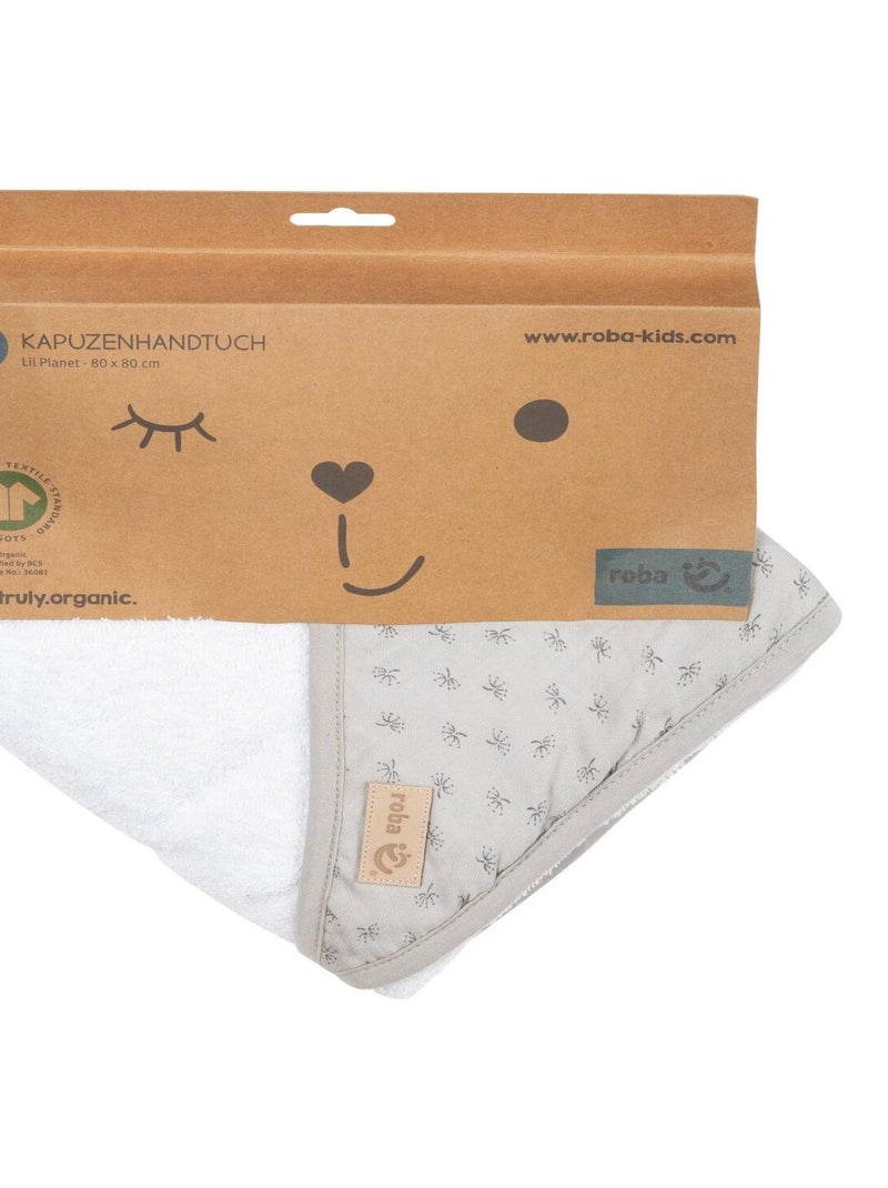 Accappatoio bebè in cotone bio GOTS – ROBA 'Lil Planet' Grigio - Kiabi
