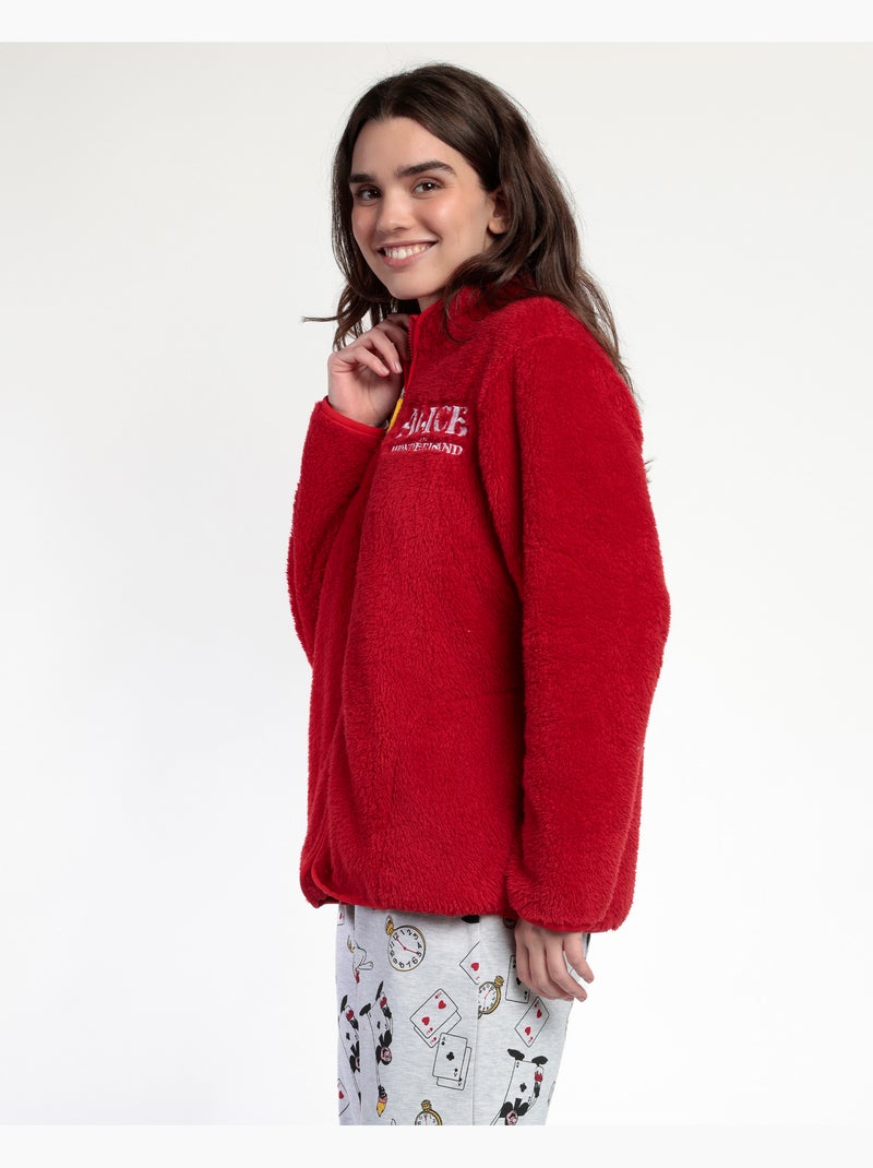 Accappatoio caldo a maniche lunghe Alice da donna DISNEY Rosso - Kiabi