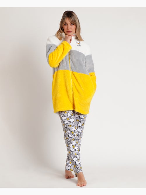 Accappatoio caldo a maniche lunghe da donna PEANUTS con divertenti strisce di Snoopy - Kiabi Accappatoio caldo a maniche lunghe da donna PEANUTS con divertenti strisce di Snoopy - Kiabi