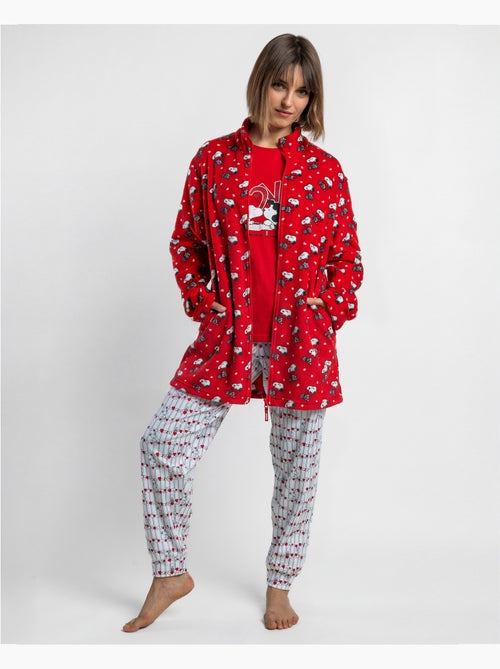 Accappatoio caldo a maniche lunghe da donna PEANUTS Love Snoopy - Kiabi Accappatoio caldo a maniche lunghe da donna PEANUTS Love Snoopy - Kiabi