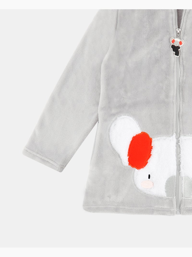 Accappatoio caldo a maniche lunghe Morning Mouse di ADMAS per ragazze Grigio - Kiabi