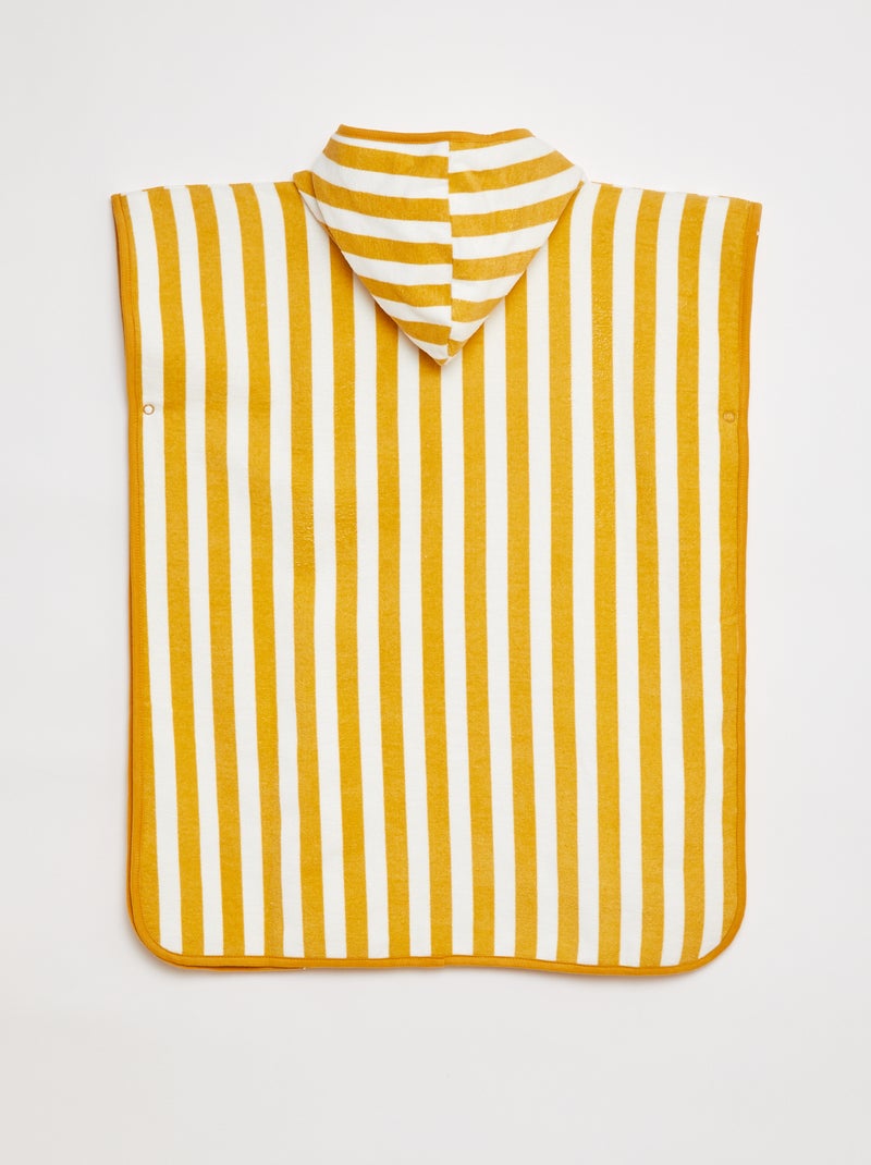 Accappatoio con cappuccio a righe GIALLO - Kiabi