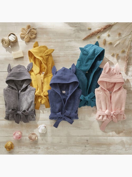 Accappatoio con cappuccio in bambù per bambino | BB&CO - Kiabi