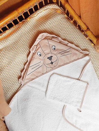 Accappatoio con cappuccio per neonato