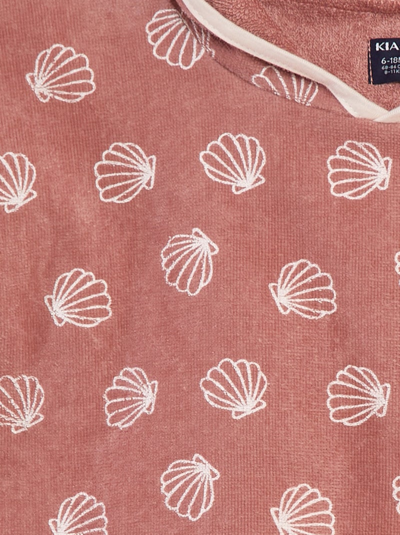 Accappatoio con cappuccio ROSA - Kiabi