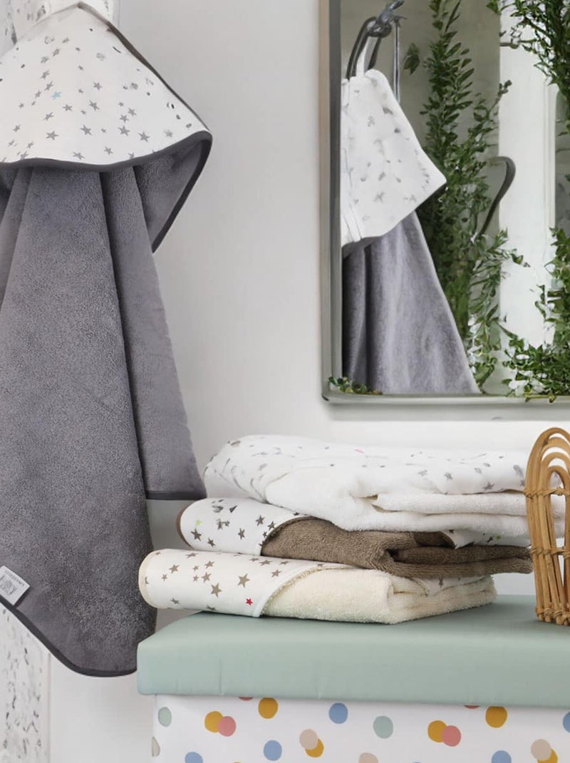 Accappatoio da bagno per neonati in spugna di cotone ÉTOILE Grigio - Kiabi