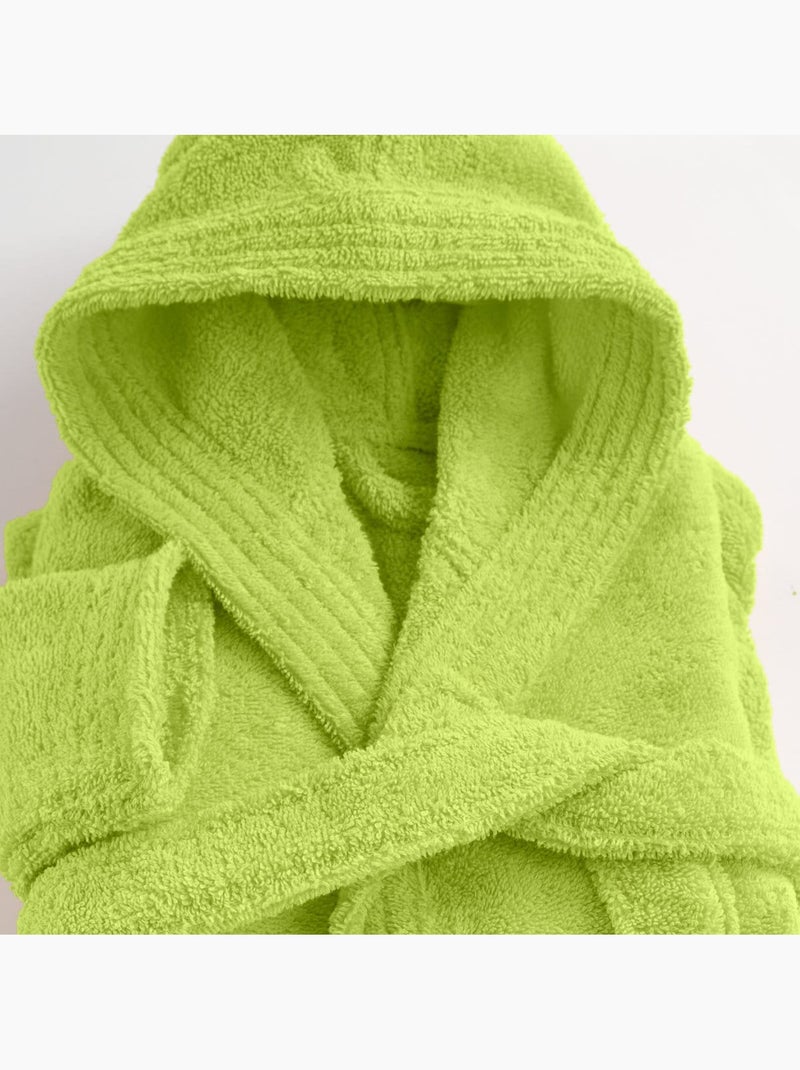 Accappatoio da bambino con cappuccio in spugna di cotone bouclé COCOON Verde - Kiabi