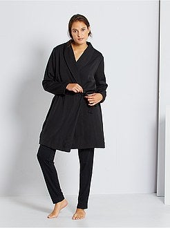 Accappatoio da casa foderato in maglia peluche - Kiabi