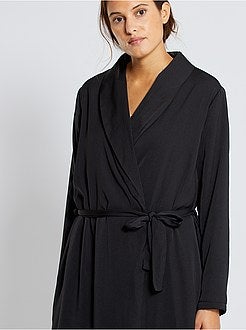 Accappatoio da casa foderato in maglia peluche - Kiabi