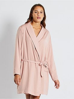 Accappatoio da casa foderato in maglia peluche - Kiabi