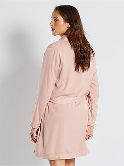 Accappatoio da casa foderato in maglia peluche - Kiabi