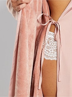 Accappatoio da casa foderato in maglia peluche - Kiabi