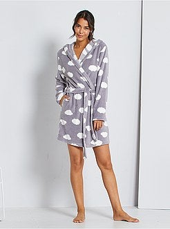 Accappatoio da casa in maglia di peluche - Kiabi