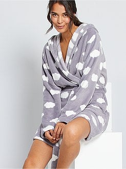 Accappatoio da casa in maglia di peluche - Kiabi