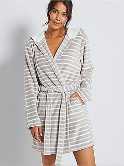 Accappatoio da casa in maglia di peluche - Kiabi