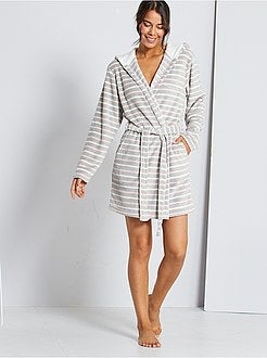 Accappatoio da casa in maglia di peluche - Kiabi