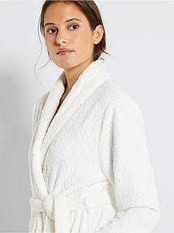 Accappatoio da casa in maglia in rilievo - Kiabi