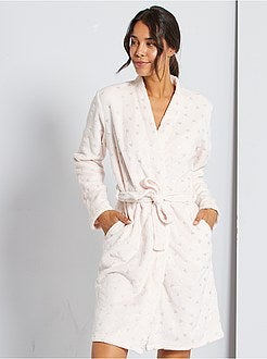 Accappatoio da casa stampato brillante - Kiabi