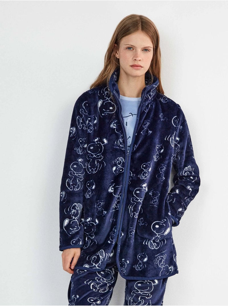 Accappatoio da uomo con stampa snoopy Multicolore - Kiabi