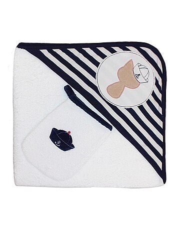 Accappatoio + Guanto "SAILOR" Les Chatounets