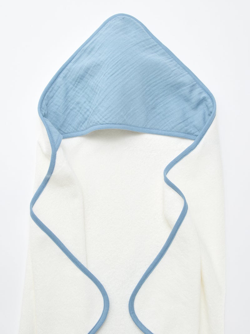 Accappatoio in cotone 62 x 104 cm Blu - Kiabi