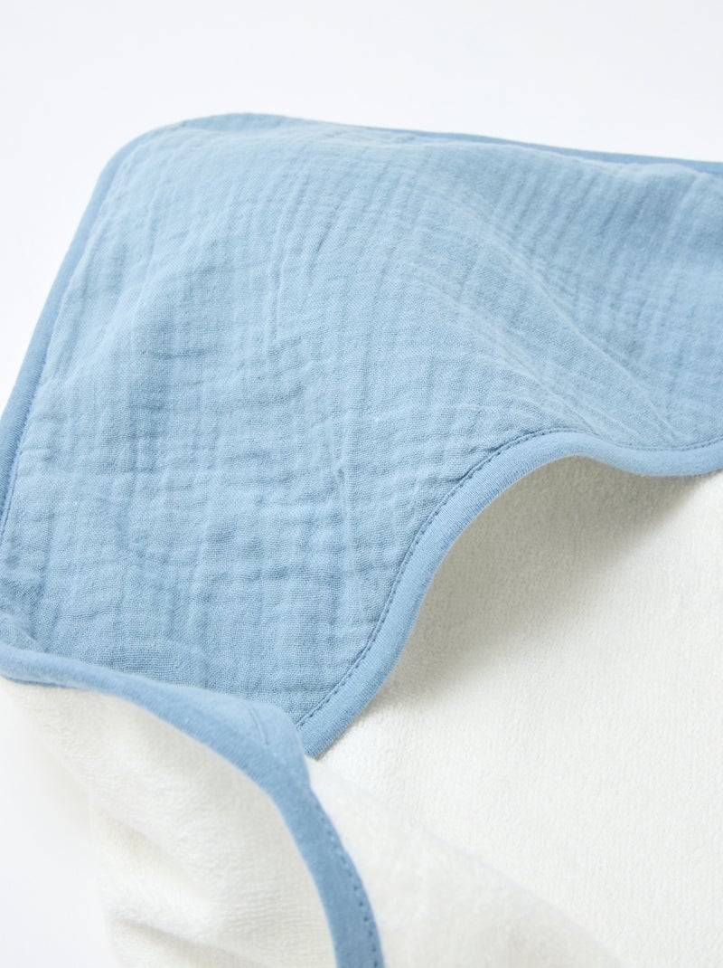 Accappatoio in cotone 62 x 104 cm Blu - Kiabi