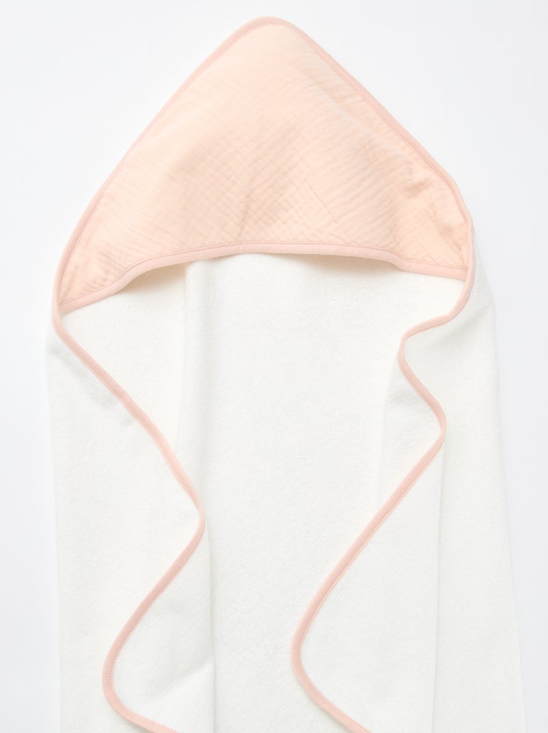 Accappatoio in cotone 62 x 104 cm Rosa - Kiabi