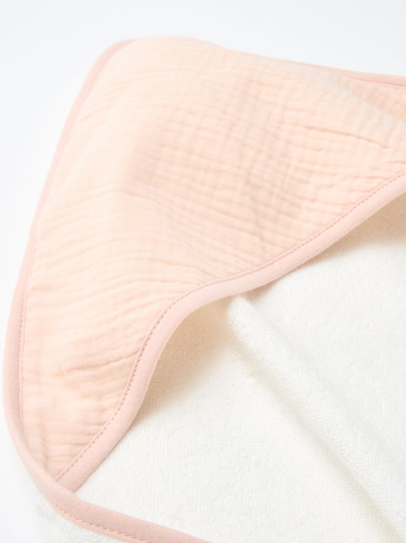 Accappatoio in cotone 62 x 104 cm Rosa - Kiabi