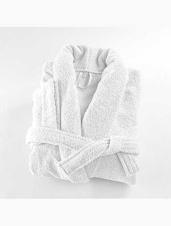 Accappatoio in cotone spugna con colletto a scialle spugna premium