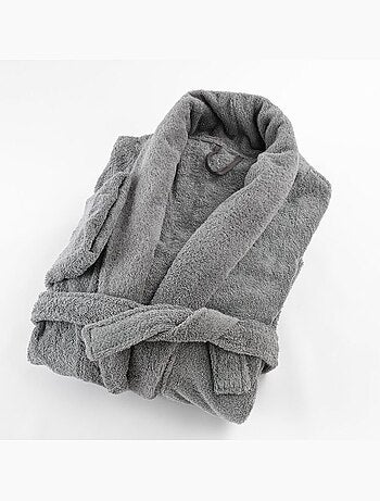 Accappatoio in cotone spugna con colletto a scialle spugna premium