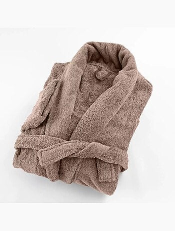 Accappatoio in cotone spugna con colletto a scialle spugna premium