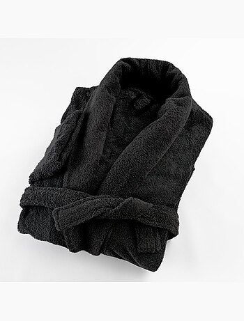 Accappatoio in cotone spugna con colletto a scialle spugna premium