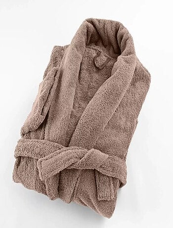 Accappatoio in cotone spugna con colletto a scialle spugna premium