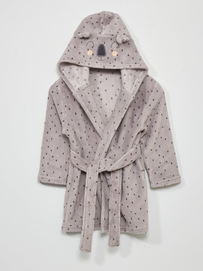 Accappatoio in pile GRIGIO - Kiabi