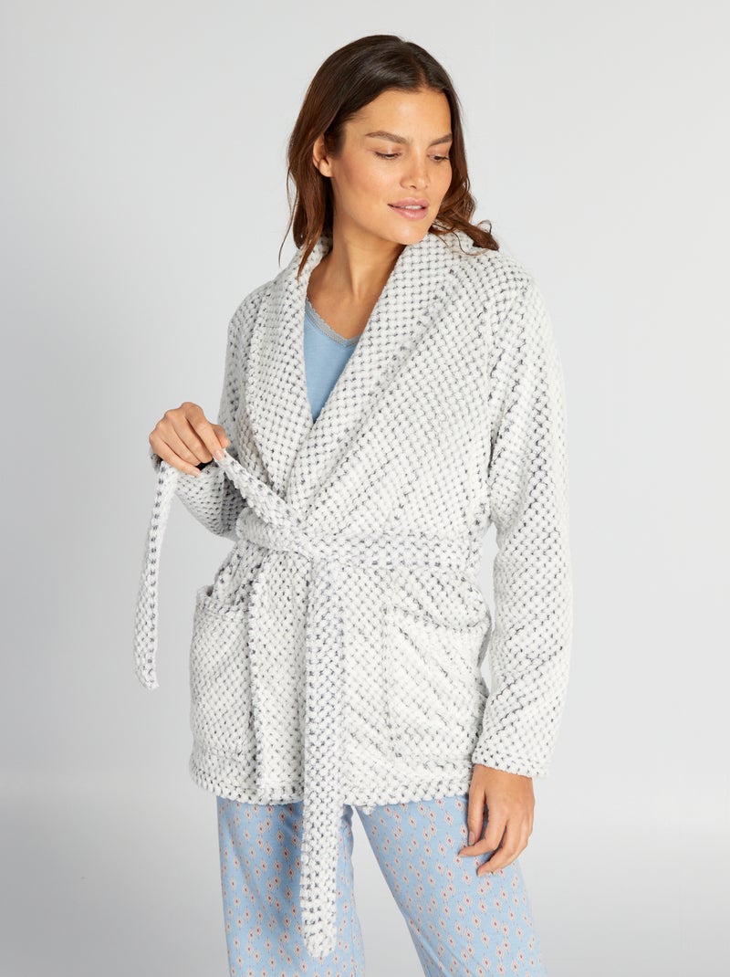 Accappatoio in pile GRIGIO - Kiabi