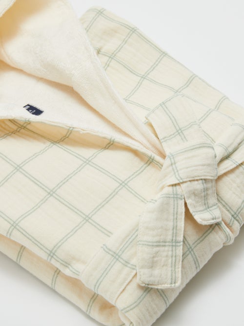 Accappatoio in spugna e garza di cotone - Kiabi Home - Kiabi