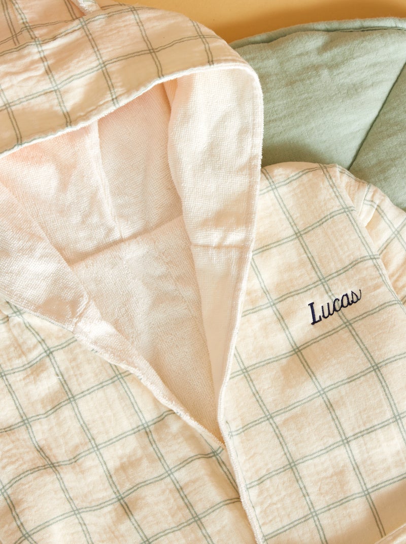 Accappatoio in spugna e garza di cotone - Kiabi Home BEIGE - Kiabi