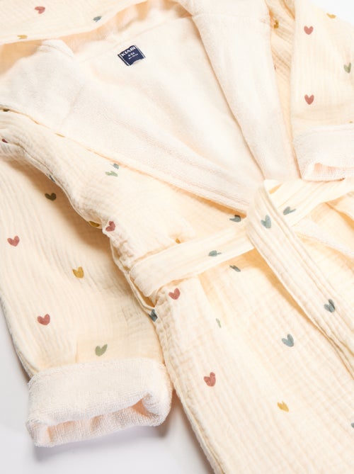 Accappatoio in spugna e garza di cotone - Kiabi Home - Kiabi