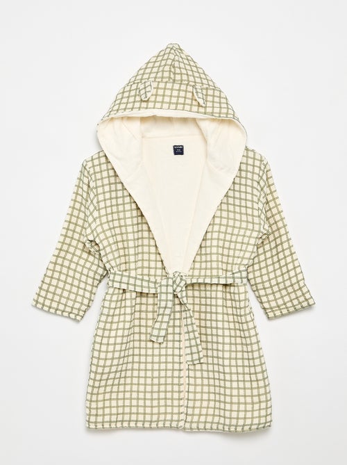 Accappatoio in spugna e garza di cotone - Kiabi Home - Kiabi