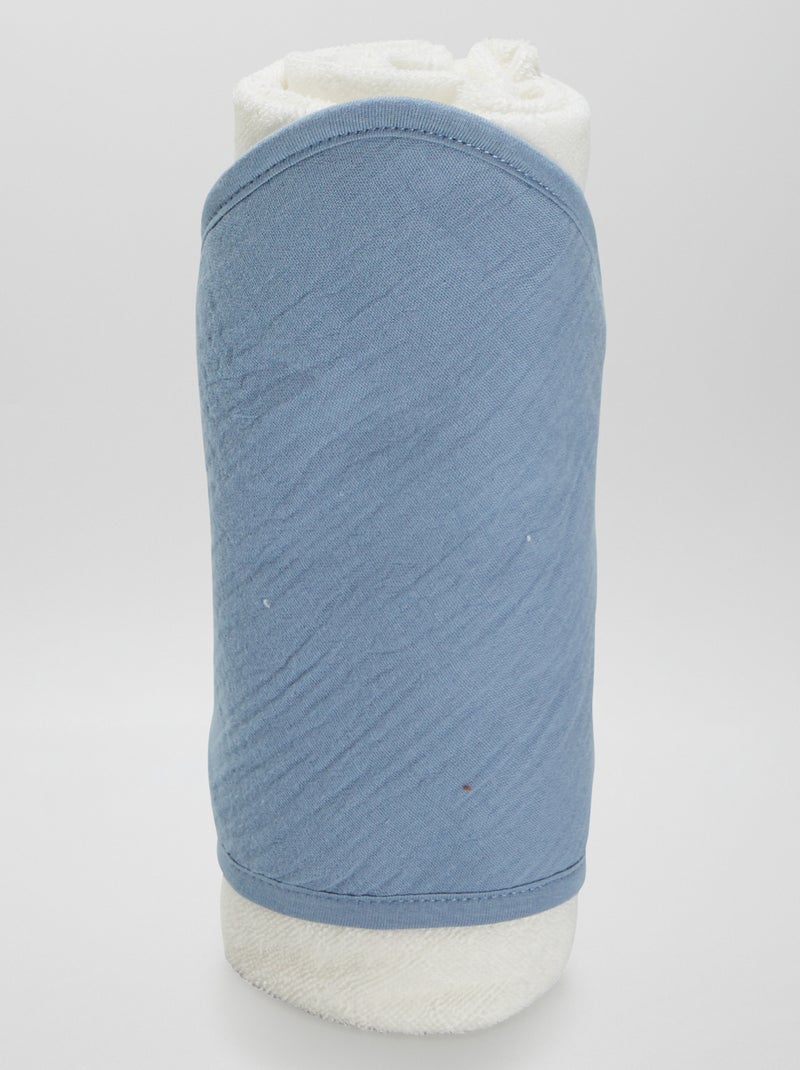 Accappatoio in spugna e garza di cotone BLU - Kiabi