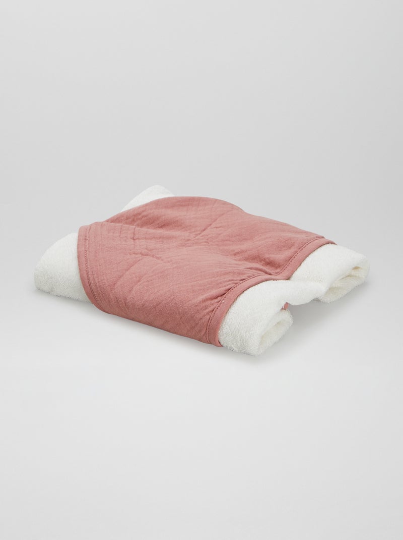 Accappatoio in spugna e garza di cotone ROSA - Kiabi