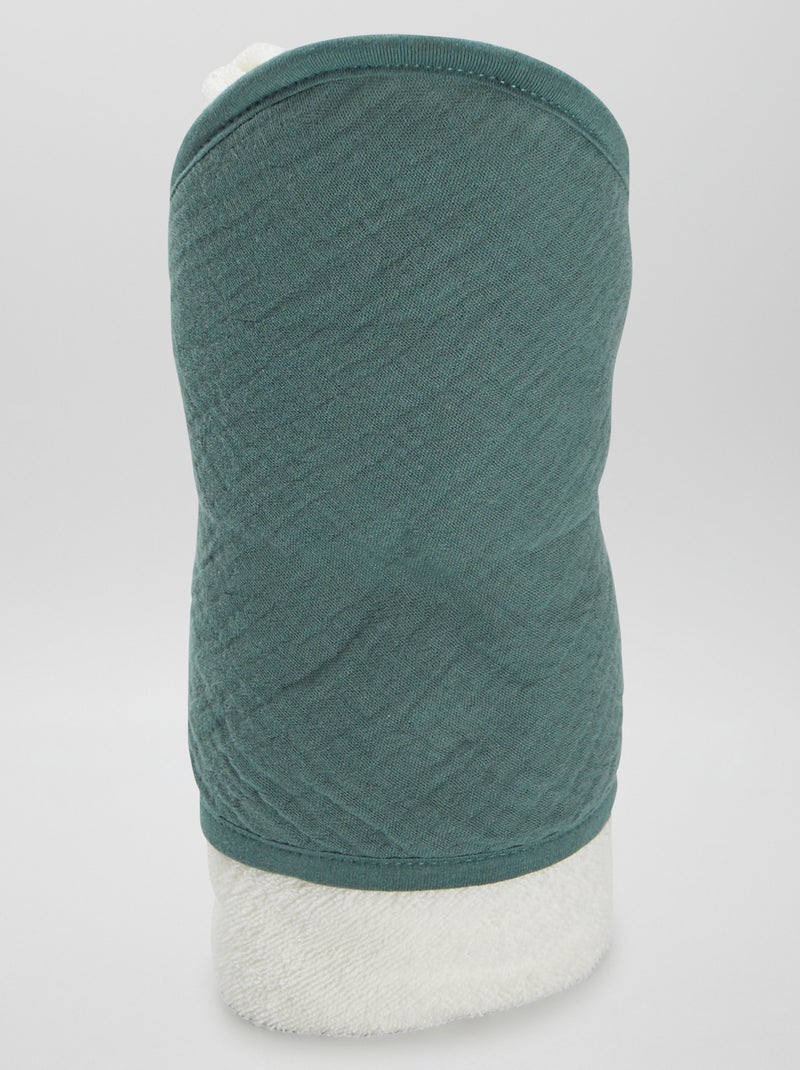 Accappatoio in spugna e garza di cotone VERDE - Kiabi